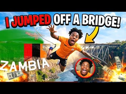 IshowSpeed Jumps Off A bridge in Zambia